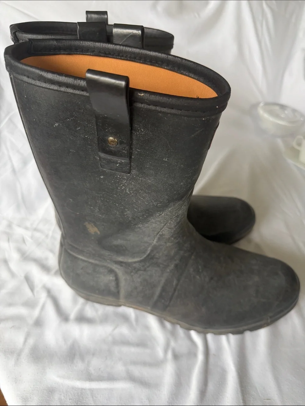 Hunter Men's Black Rubber Rain Work Boots Size 11 US